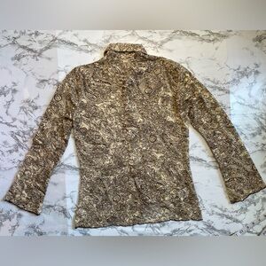 Rods Long Sleeve Button Up Gold & Brawn